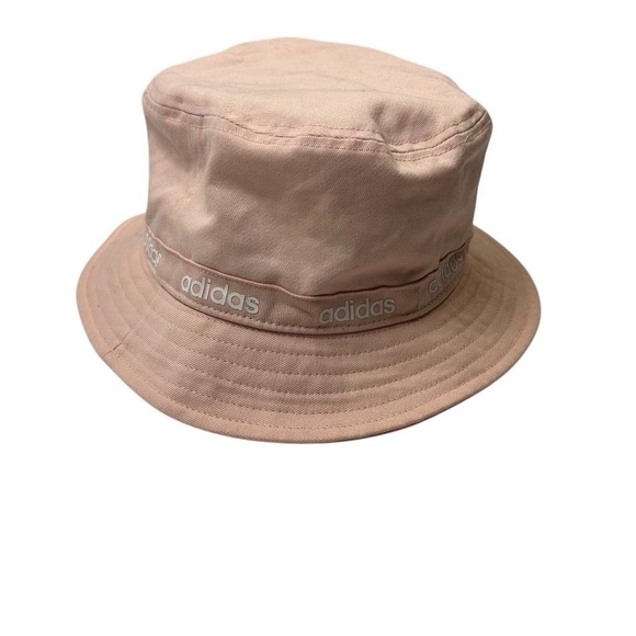 Adidas Women's Pink Bucket Hat One Size Summer Casual Logo Accents - Picture 5 of 14